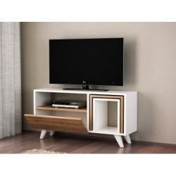 TV jedinica, Bijela boja Orah, Novella K2 - White, Walnut