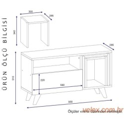 TV jedinica, Bijela boja Orah, Novella K2 - White, Walnut