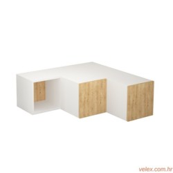 Stalak za televizor, Bijela boja hrast, Compact - White, Oak