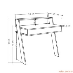 Radni stol, Antracit, Cowork Working Table - Anthracite