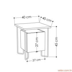 Noćni ormarić, Tamno smeđa, Acres Nightstand - Dark Coffee