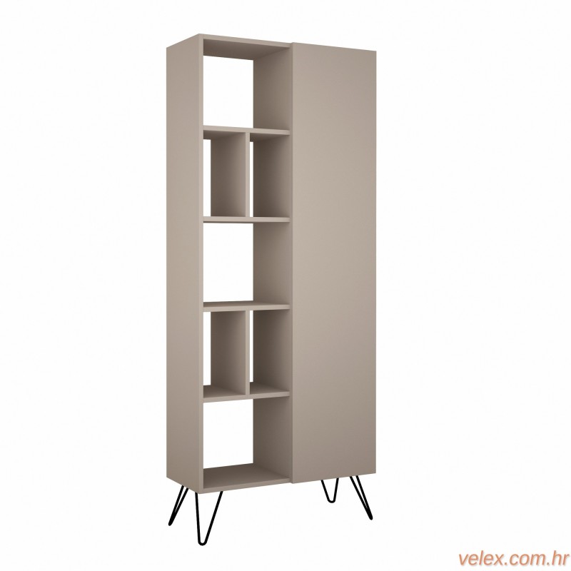 Polica za knjige, Lagana moka, Jedda Bookcase - Light Mocha