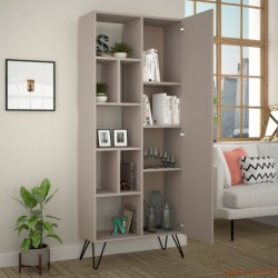 Polica za knjige, Lagana moka, Jedda Bookcase - Light Mocha