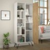 Polica za knjige, Bijela boja hrast, Jedda Bookcase - White, Oak