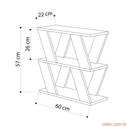 Pomoćni stol, Antracit, Lazena - Anthracite