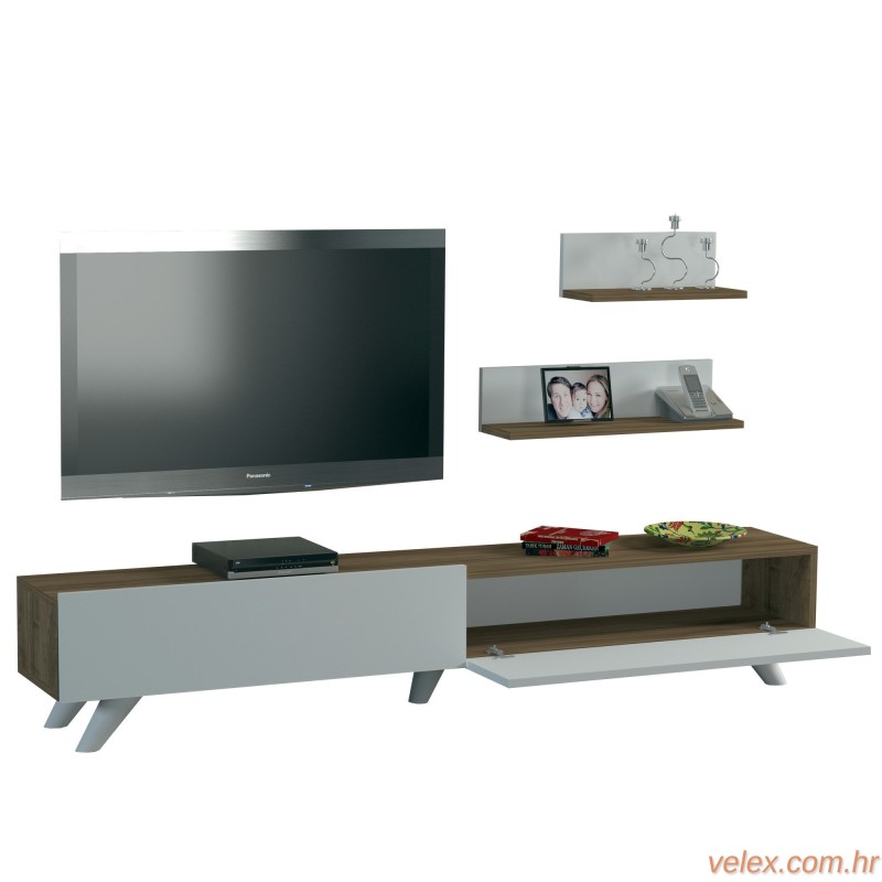 TV jedinica, Bijela boja Orah, Amerika - White, Walnut