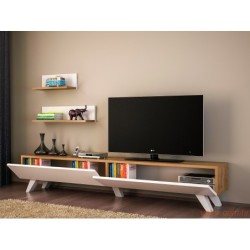 TV jedinica, Bijela boja Orah, Amerika - White, Walnut