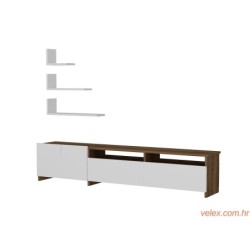 TV jedinica, Bijela boja Orah, Gelincik - White, Walnut