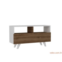 Stalak za televizor, Bijela boja Orah, Novella K3 - White, Walnut