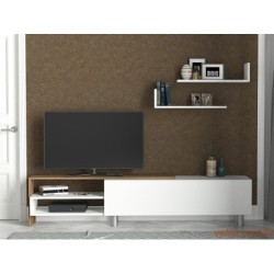 TV jedinica, Bijela boja Orah, Dizayn - White, Walnut