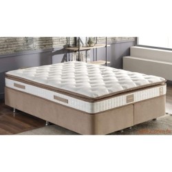 Madrac, Bijela boja Smeđa, Queen 180x200 cm Double Size Padded Firm Mattress