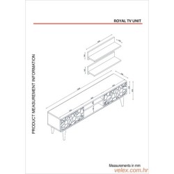 TV jedinica, Orah, Royal - Walnut