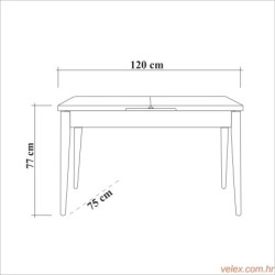 Set stolova i stolica (5 komada), Atlantski bor Sivo, Costa 0701 - 1 A