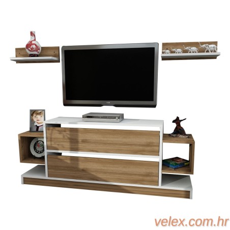 TV jedinica, Bijela boja Orah, Magic - White, Walnut