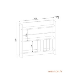 Kuhinjska polica, Bijela boja, Dellena - White