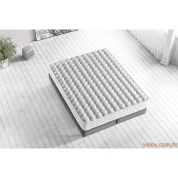 Madrac, Bijela boja, London 160x200 cm Double Size FR Fabric PocketSpring Luxury Mattress