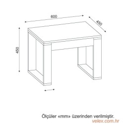 Stolić za kavu, Bijela boja Cordoba, Arda - White, Cordoba