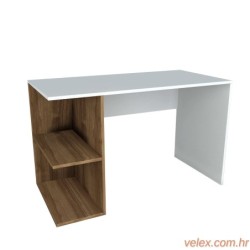 Radni stol, Bijela boja Orah, Elegance - White, Walnut