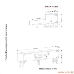 TV jedinica, Bež Drveni, Costa Unit - Patik