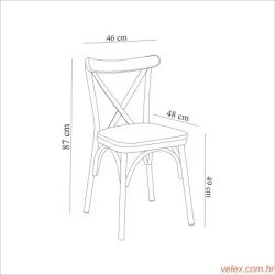 Stolica, Crno, Oliver Chair -  Black Barok v2