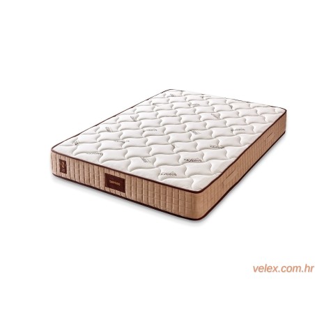 Madrac, Bijela boja Bež Smeđa, Bamboo 160x200 cm Double Size Middle Firm Mattress