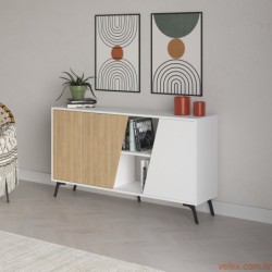 Konzola, hrast Bijela boja, Fione 150 - Oak, White