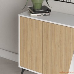 Konzola, hrast Bijela boja, Fione 150 - Oak, White