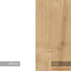 Konzola, hrast Bijela boja, Fione 150 - Oak, White