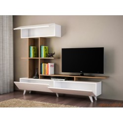 TV jedinica, Bijela boja Orah, Violet - White, Walnut