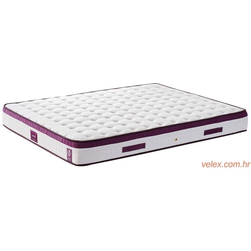 Madrac, Bijela boja Ljubičasta, Violet 180x200 cm Double Size Middle Firm Mattress