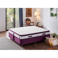 Madrac, Bijela boja Ljubičasta, Violet 180x200 cm Double Size Middle Firm Mattress