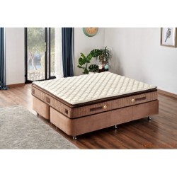 Madrac, Bijela boja Smeđa, W Cotton 150x200 cm Double Size Firm Mattress