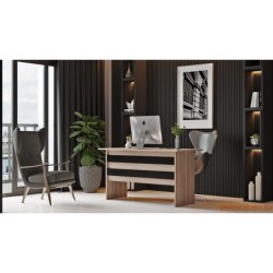 Radni stol, hrast Crno, Vario A - Oak, Black