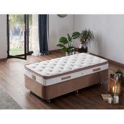 Madrac, Bijela boja Smeđa, Latte 100x200 cm Single Size Firm Mattress