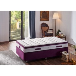 Madrac, Bijela boja Ljubičasta, Violet 90x190 cm Single Size Middle Firm Mattress