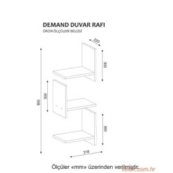 Zidna polica, Bijela boja, Demand - White