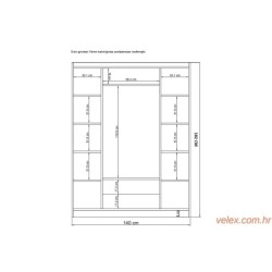 Garderoba, Antracit, Bahar 624 - Anthracite