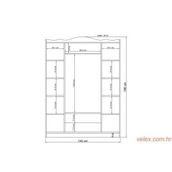 Garderoba, Antracit, Bahar 624 - Anthracite