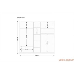 Garderoba, Antracit, Bahar 625 - Anthracite