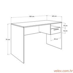 Radni stol, Sonomo Bijela boja, CMS-510-SS-1