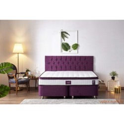 Madrac, Bijela boja Ljubičasta, Violet 150x200 cm Double Size Middle Firm Mattress