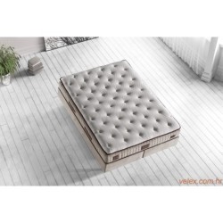 Madrac, Bijela boja Smeđa, Majesty 150x200 cm Double Size Padded Luxury Soft Mattress