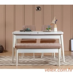 Klupa, Bijela boja Kamen, Vina Bench - White, Stone