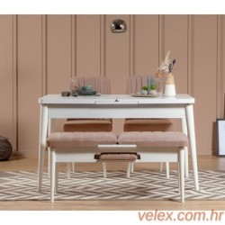 Klupa, Bijela boja Kamen, Vina Bench - White, Stone