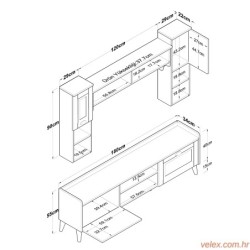 TV jedinica, Bijela boja Orah, AA101 - 2559