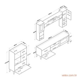 TV jedinica, Bijela boja Orah, AA101 - 2554