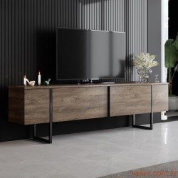 Set namještaja za dnevnu sobu, Luxe Set - Walnut, Black