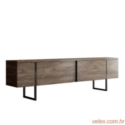 Komoda za TV, Luxe - Walnut, Black