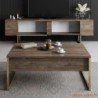 Komoda za TV, Luxe - Walnut, Gold