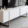 Komoda za TV, Luxe - White, Gold